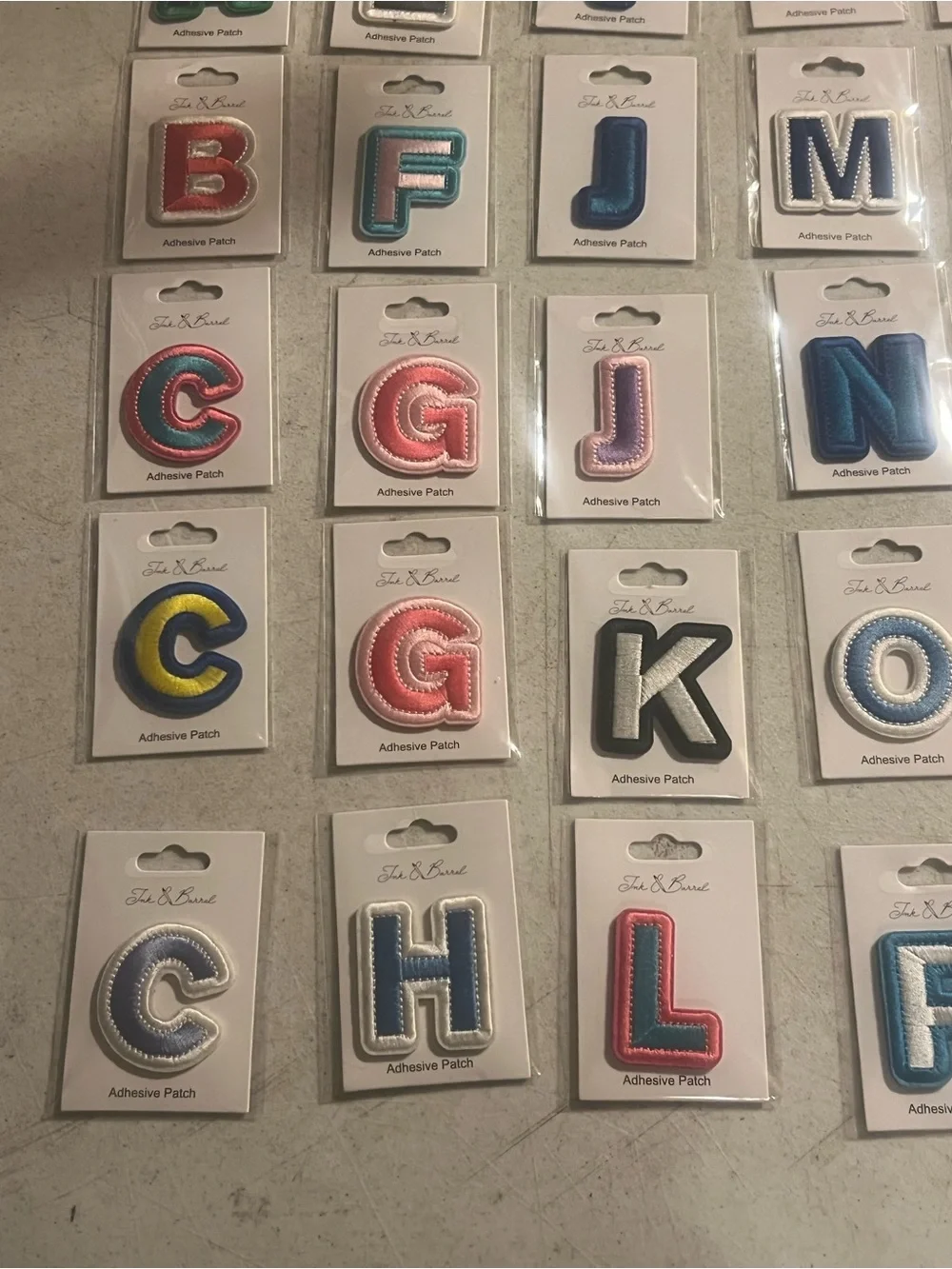 Assorted Letter Adhesive Patches - Multicolor #2